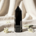 Black Obsidian Crystal Tower