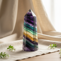 Polished Multi-Color Fluorite Tower