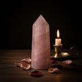 Rose Quartz Crystal Tower